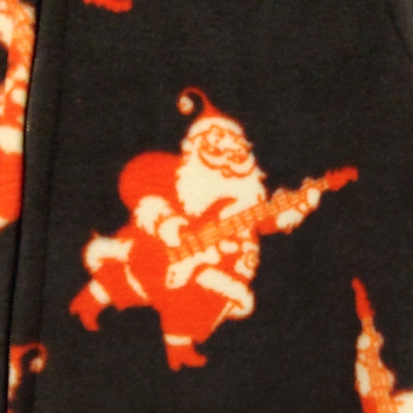 Guitar playing Santa fleece sleeper 6 mth NWT - Picture 3 of 4